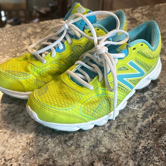 New Balance Shoes - New Balance Bright Yellow and Light Blue Women's Sneakers